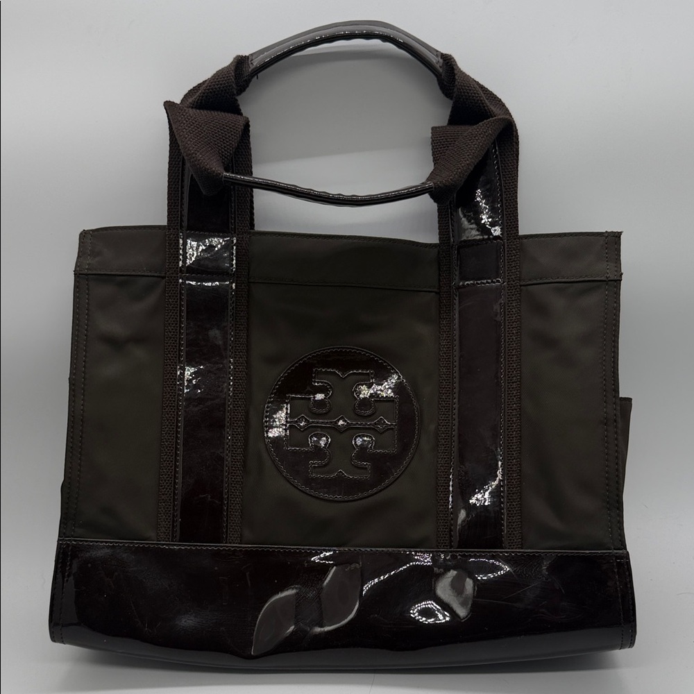 Tory Burch Dark Brown bag 10 X 13 great for every day use laptop
